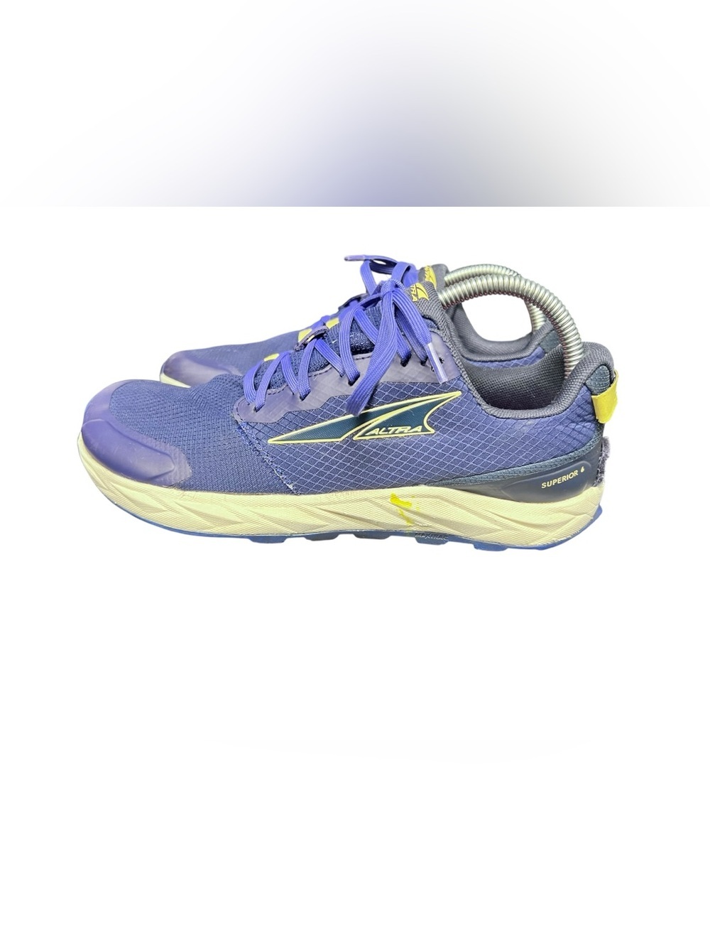 Altra Superior 6 Trail Running Shoes Womens 8.5 Blue Yellow Athletic AL0A82CM252